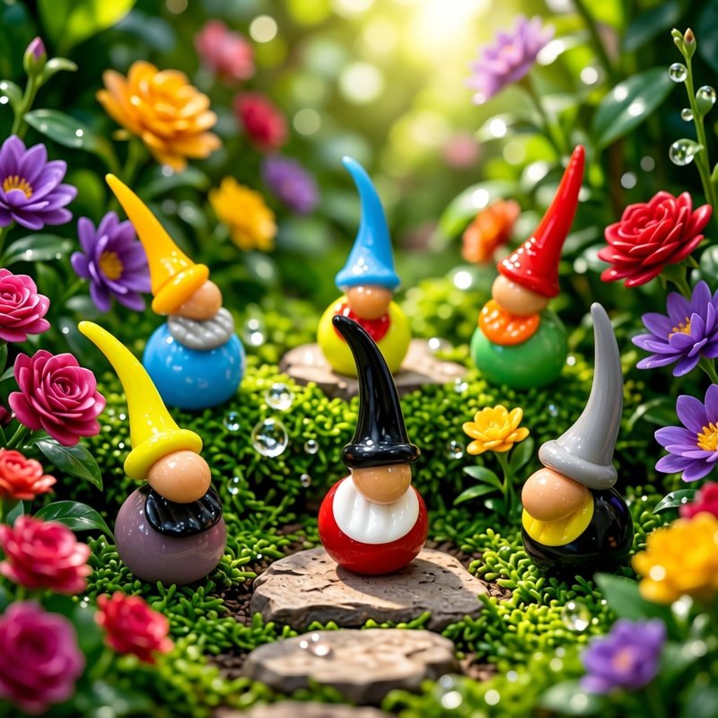 Bonsai Garden In Japan - Handmade Mini Gnome Glass Figurine Cute