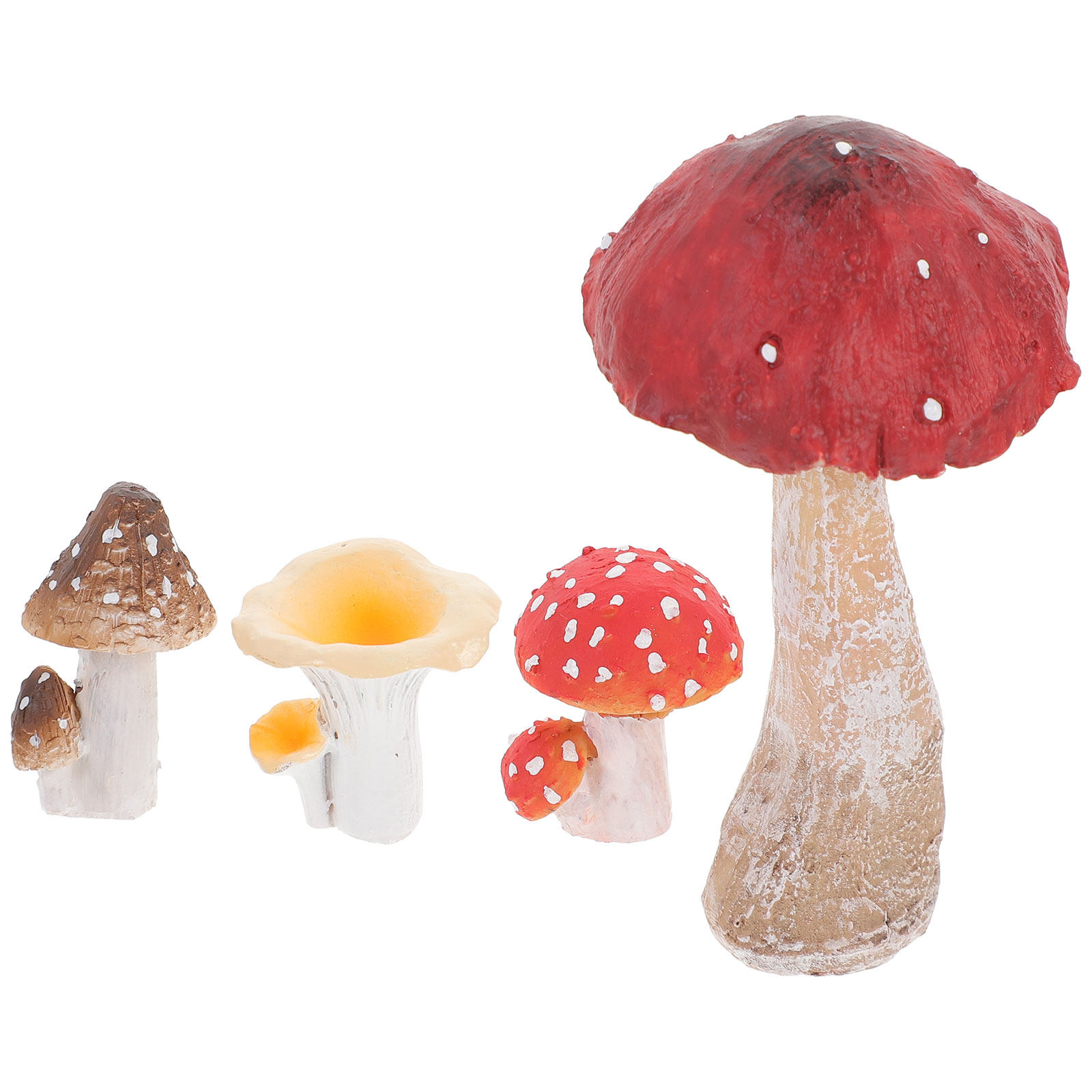 Landscape Bonsai Garden - 4Pcs Resin Miniature Mushroom Decor for