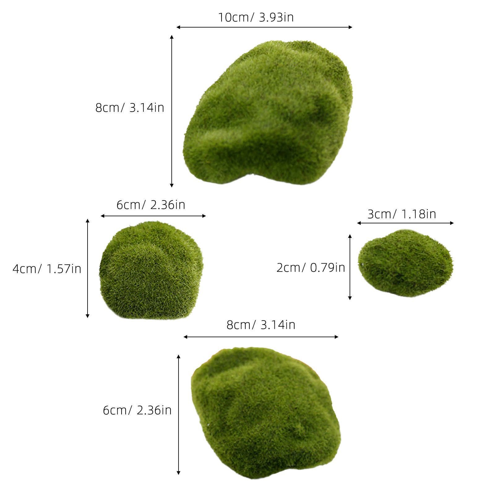 5Pcs Artificial Moss Stones Re - Bonsai Garden Layout ulasan dan harga