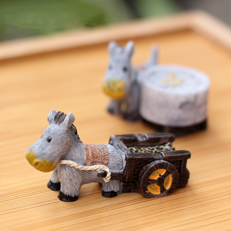 Animal Figurines Mini Donkey P - Bonsai Garden In Japan ulasan dan harga