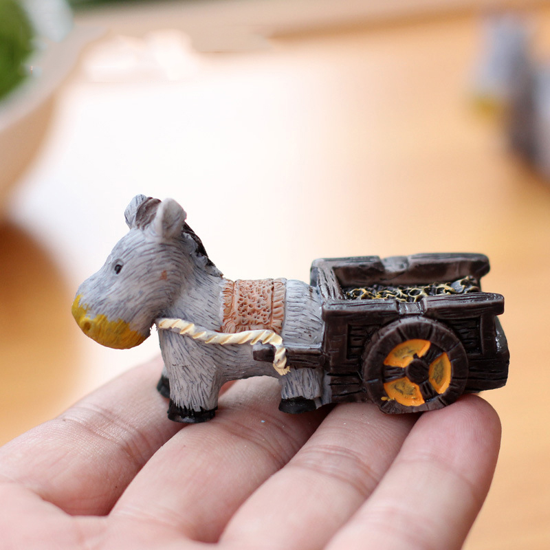 Animal Figurines Mini Donkey P - Bonsai Garden In Japan ulasan dan harga