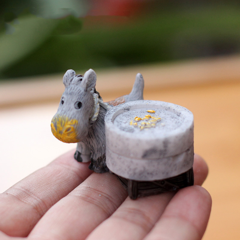 Animal Figurines Mini Donkey P - Bonsai Garden In Japan ulasan dan harga