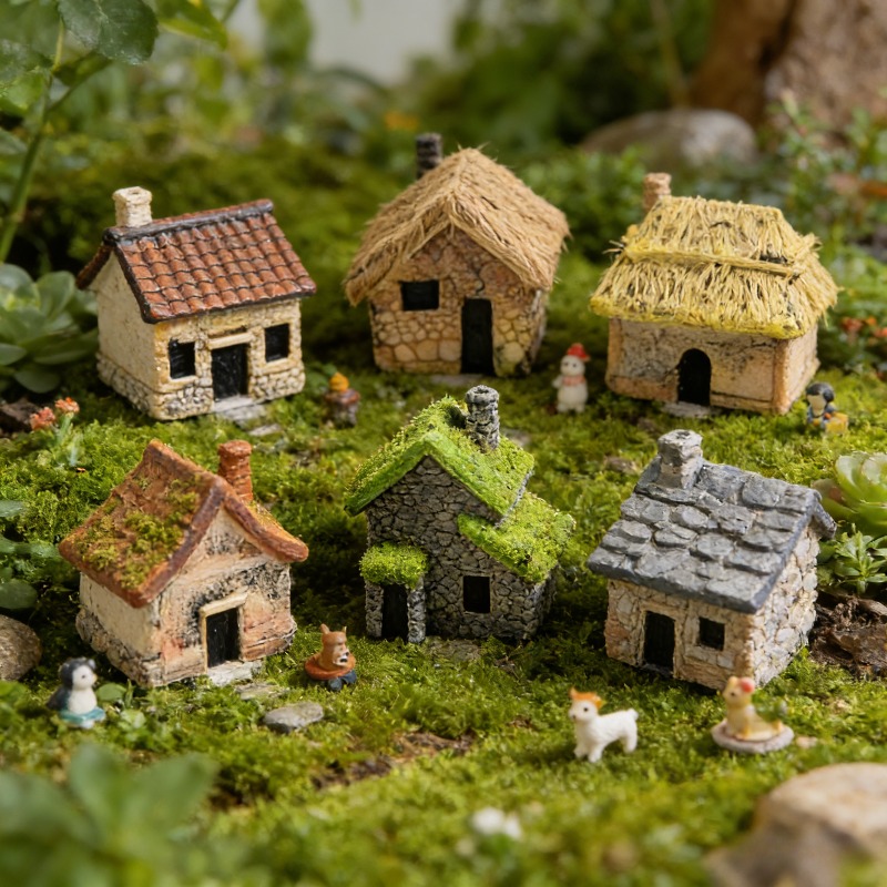 5pcs Resin Miniature Hand-Made - Landscape Bonsai Garden ulasan dan harga