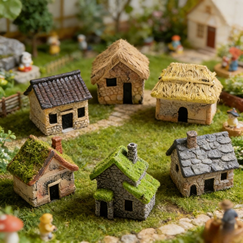 5pcs Resin Miniature Hand-Made - Landscape Bonsai Garden ulasan dan harga