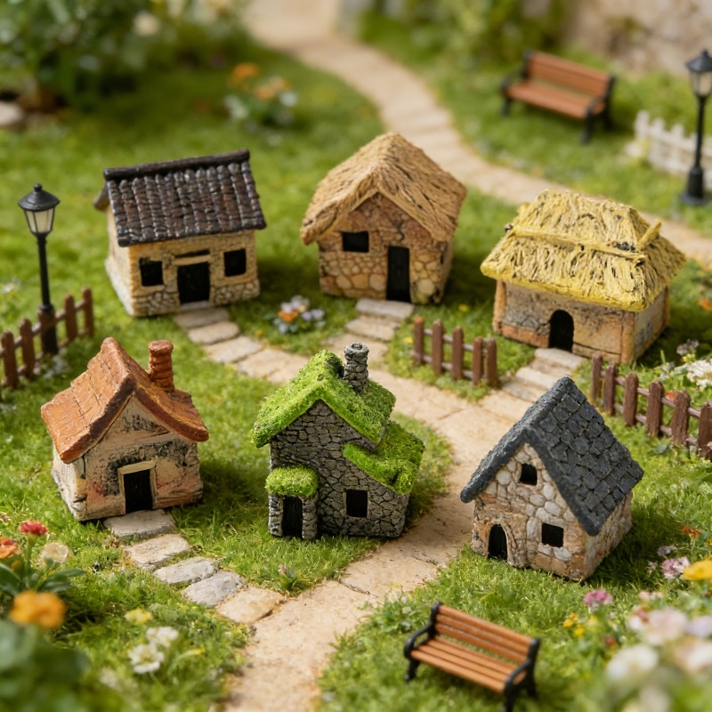 5pcs Resin Miniature Hand-Made - Landscape Bonsai Garden ulasan dan harga