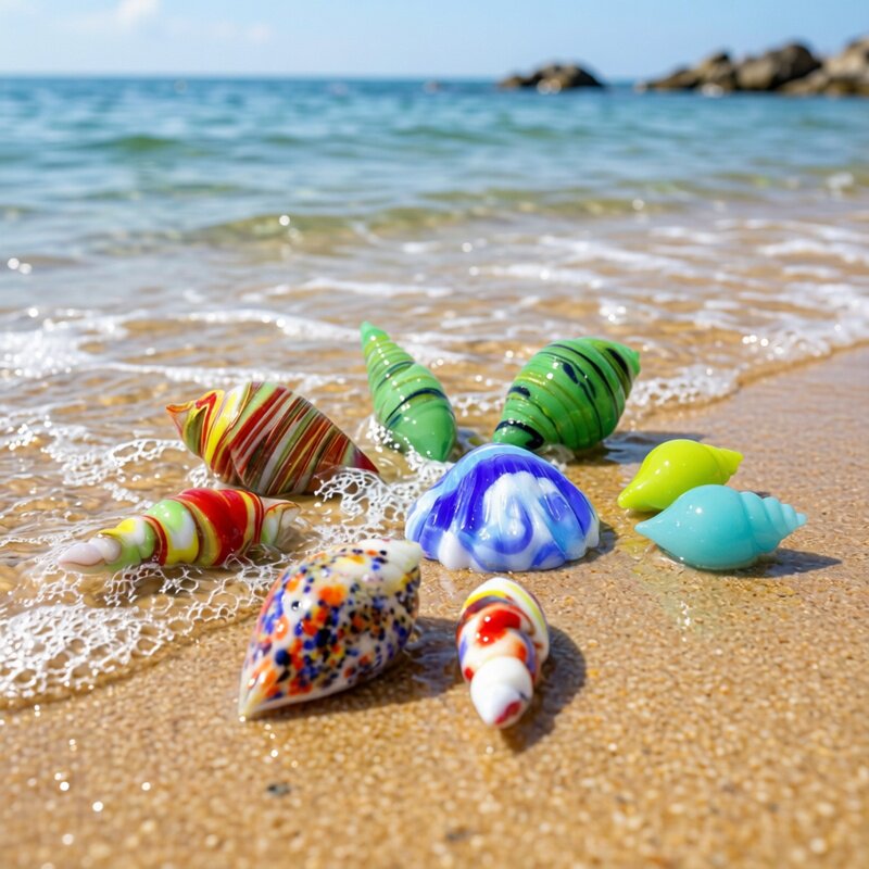 Cute Mini Glass Shell Conch Or - Bonsai Garden Europe ulasan dan harga