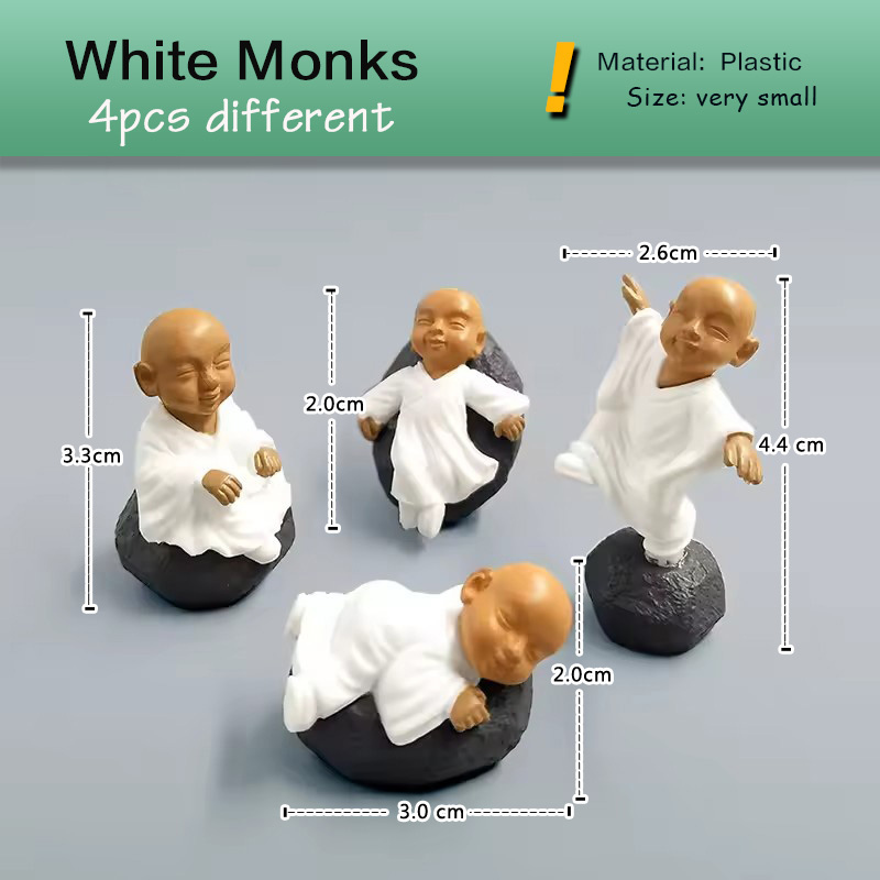 4pcs Chinese Kongfu Monk Minia - Bonsai Garden In Japan ulasan dan harga