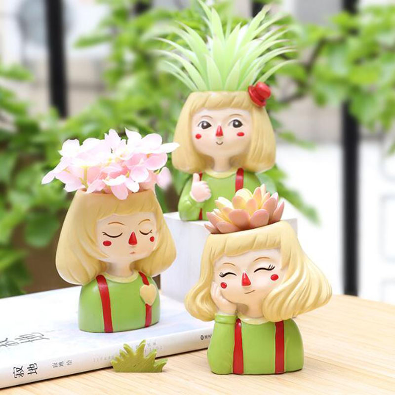 Creative Resin Cute Clown Girl - Bonsai Garden Europe ulasan dan harga