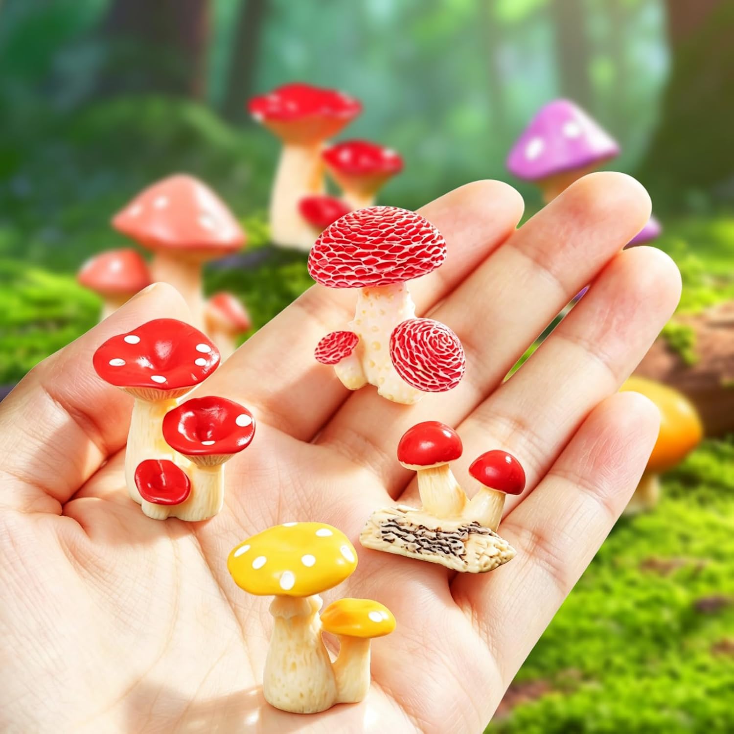 10Pcs Resin Mini Morel Mushroo - Landscape Bonsai Garden ulasan dan harga