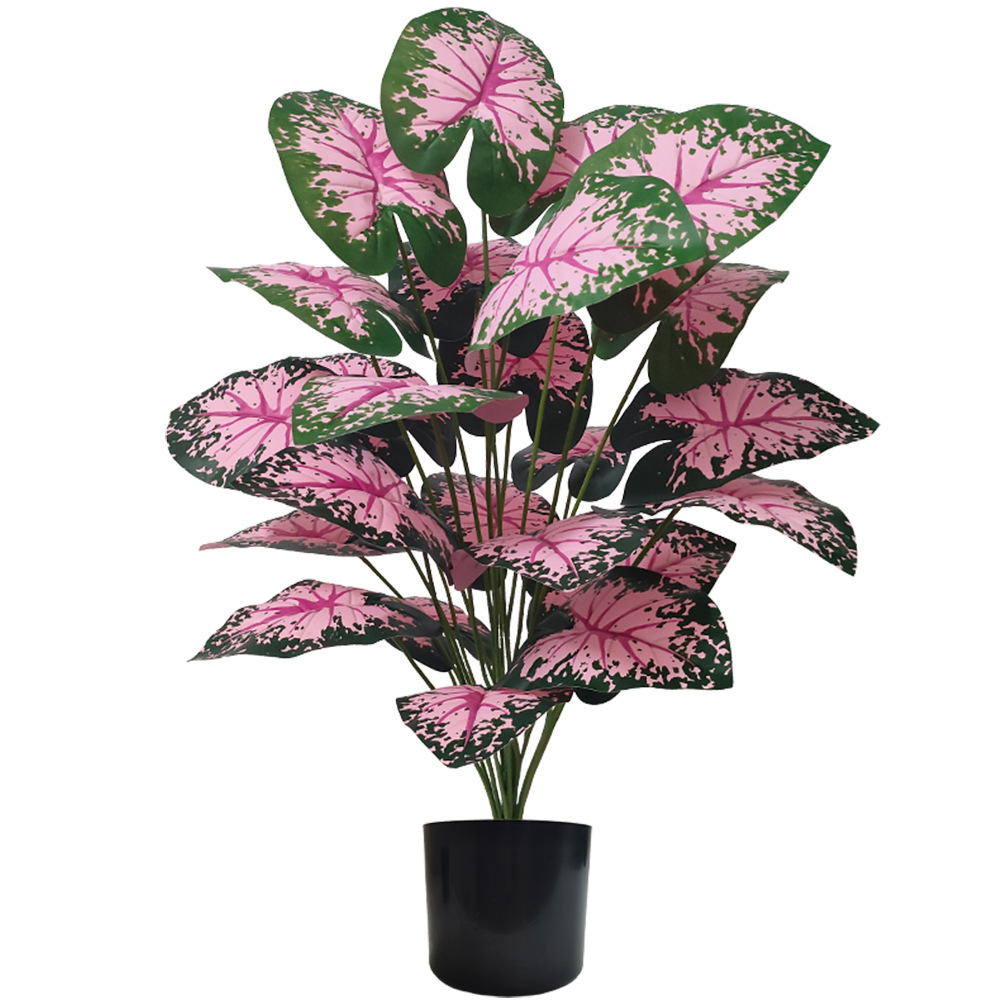 Pink Leaf Potted Plants Fake A - Bonsai Garden Zen ulasan dan harga