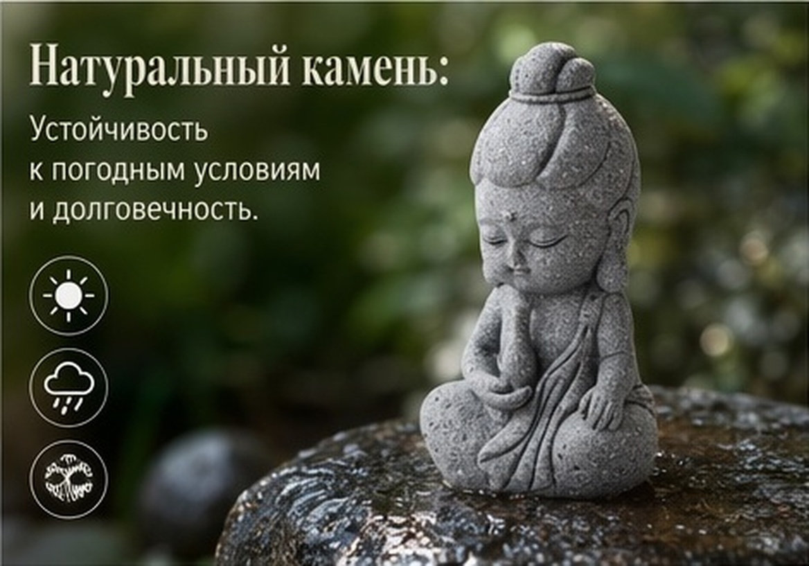 Exquisite Mini Guan Yin Stone  - Bonsai Garden Zen ulasan dan harga