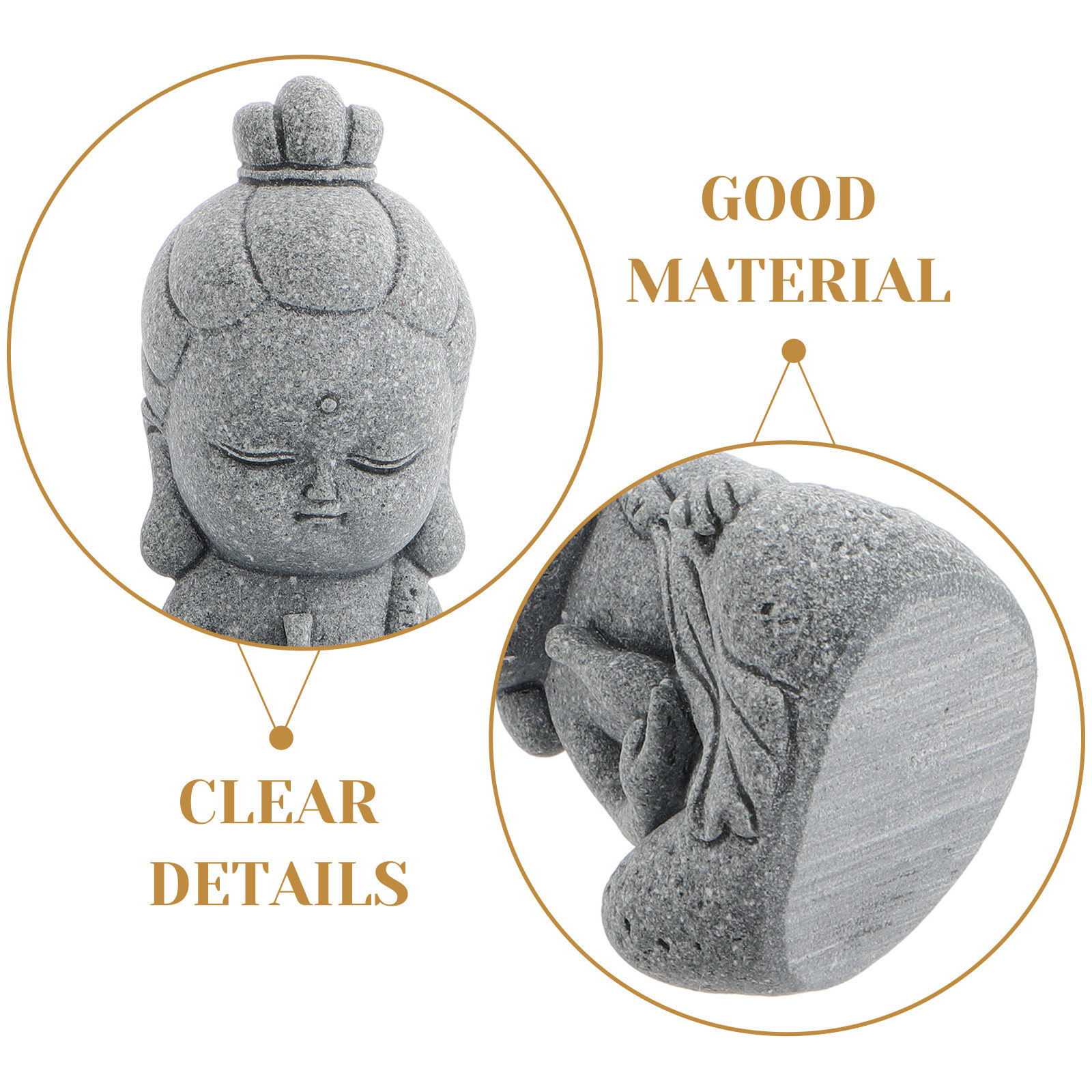 Exquisite Mini Guan Yin Stone  - Bonsai Garden Zen ulasan dan harga