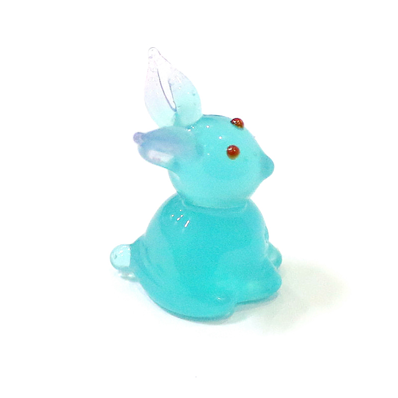 2pcs Mini Glass Bunny Figurine - Bonsai Garden In Japan ulasan dan harga