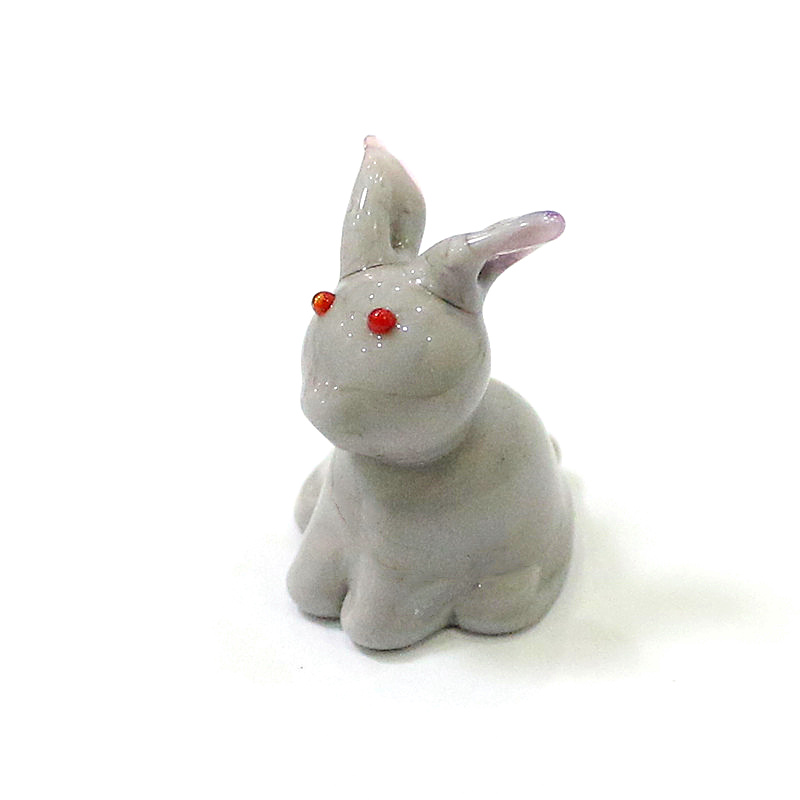 2pcs Mini Glass Bunny Figurine - Bonsai Garden In Japan ulasan dan harga