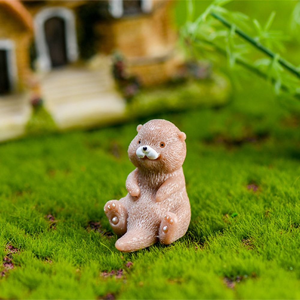Otters Figurine Mini Home Deco - Bonsai Garden Europe ulasan dan harga