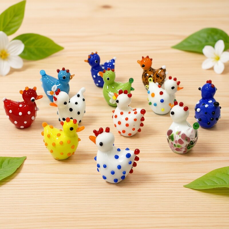 2PCS Handmade Cute Glass Chick - Bonsai Garden In Japan ulasan dan harga