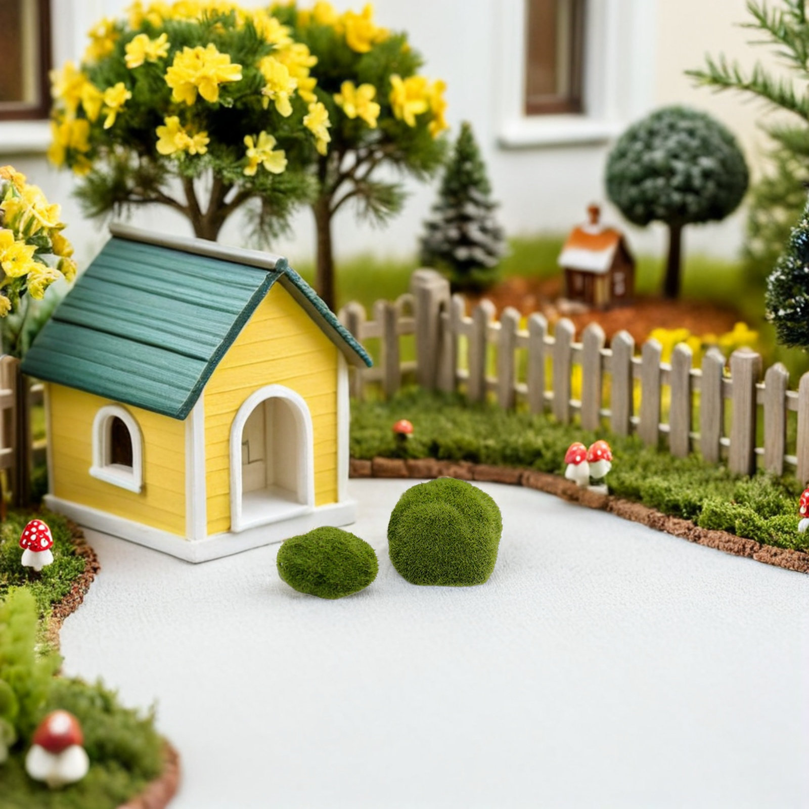 5Pcs Artificial Mossy Stones L - Bonsai Garden Layout ulasan dan harga