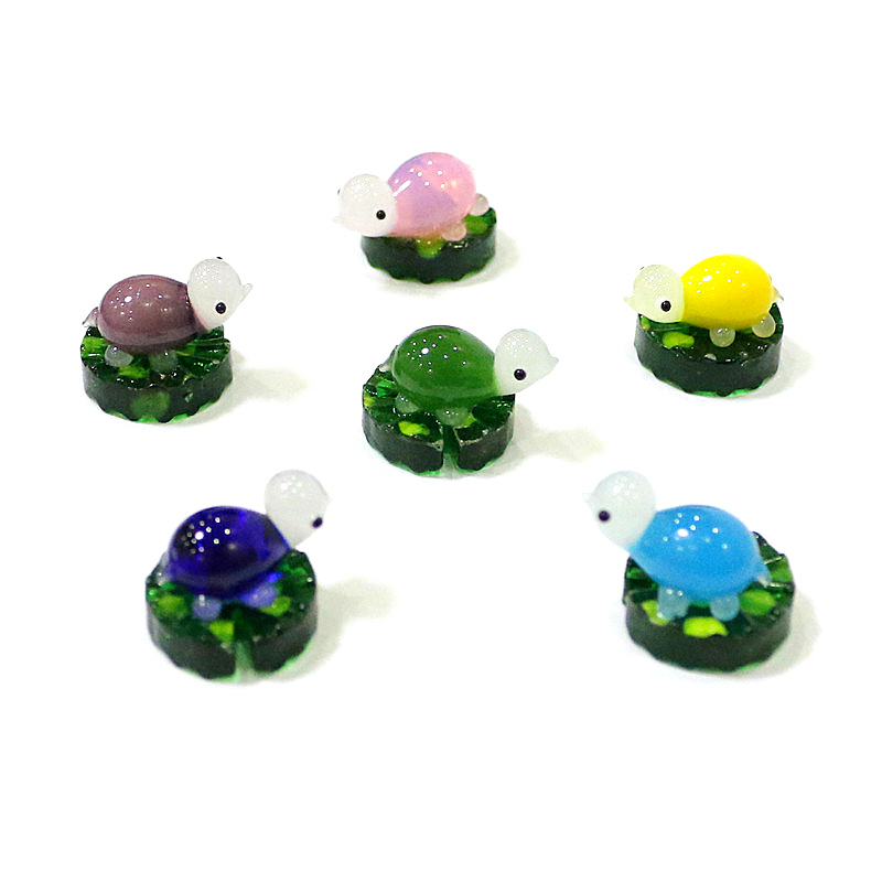 2pcs Colorful Mini Turtle Stat - Bonsai Garden In Japan ulasan dan harga