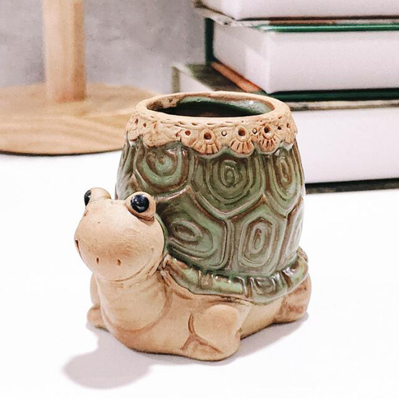 Cartoon Ceramic Snail Turtle A - Bonsai Garden Europe ulasan dan harga