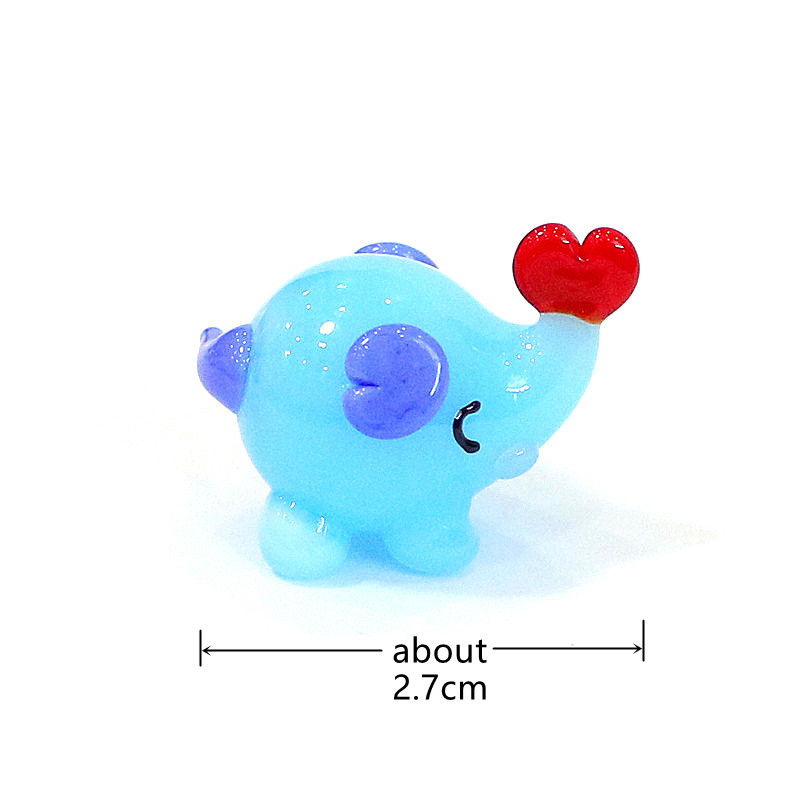 Cute Mini Glass Elephant Figur - Bonsai Garden In Japan ulasan dan harga