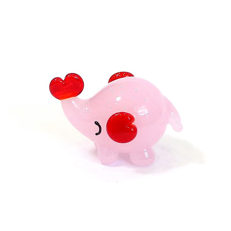 Cute Mini Glass Elephant Figur - Bonsai Garden In Japan ulasan dan harga