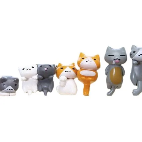 6Pcs/Set Cartoon Lucky pvc Cat - Bonsai Garden In Japan ulasan dan harga